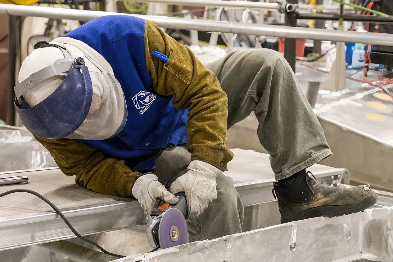 Worker at Bellingham Shipyard