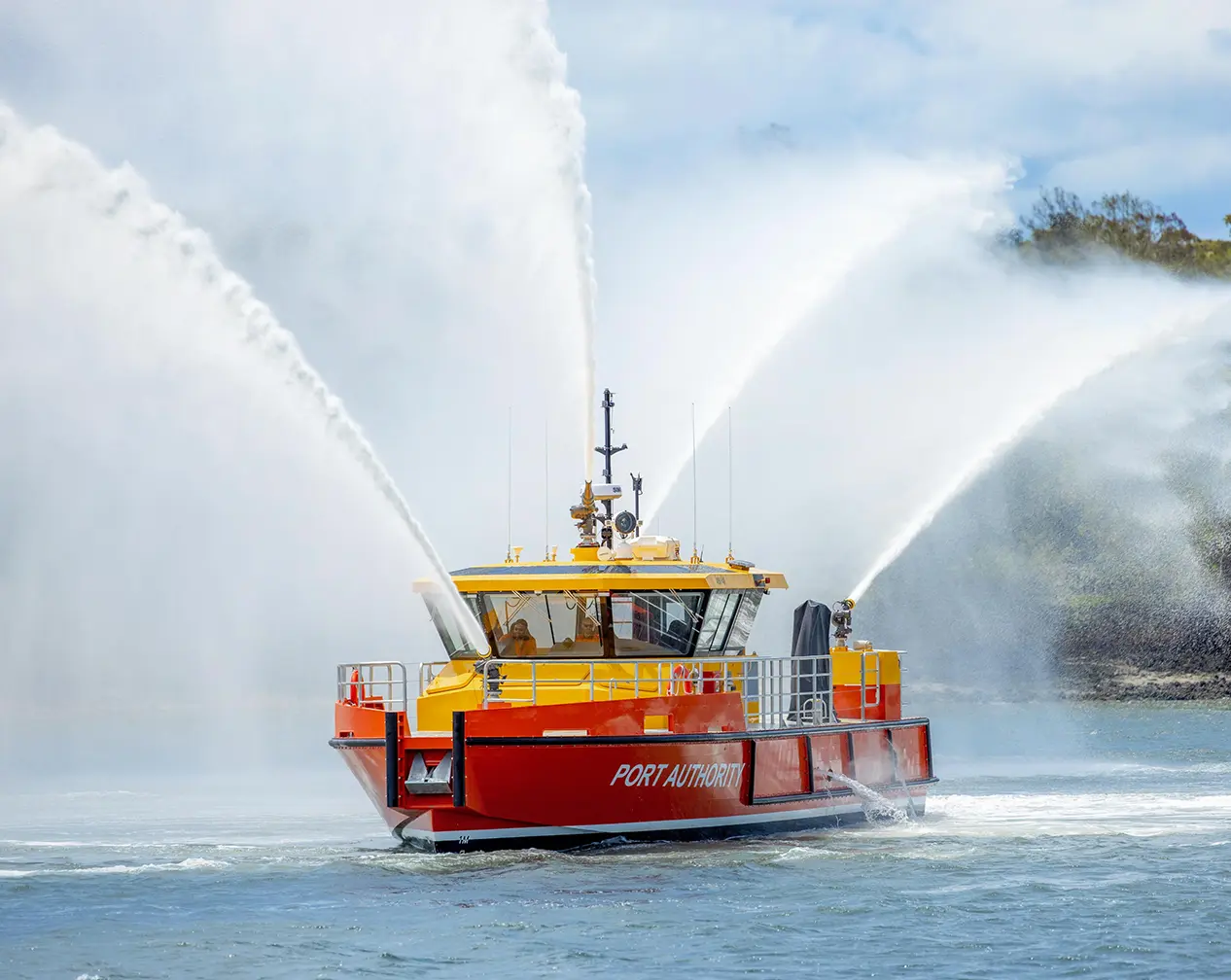 Firefighting Vessel in action