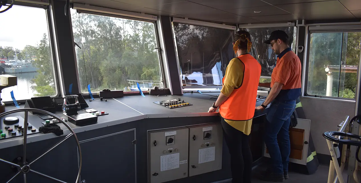 Birdon operating Golden Grove Ferry