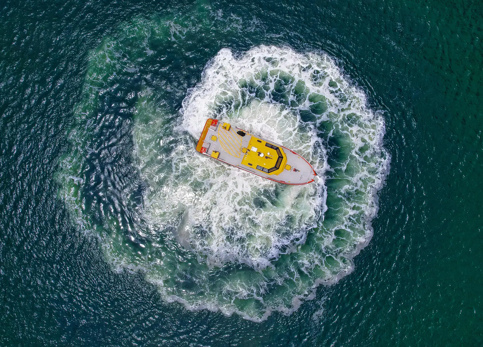 Firefighting Vessel demonstrating maneuverability