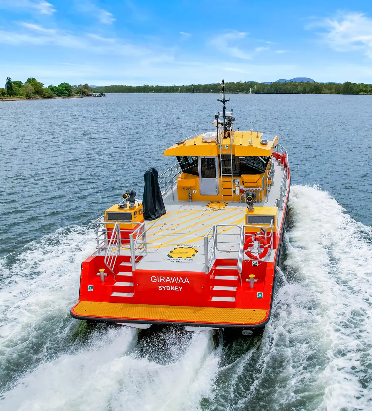 Girrawa Firefighting Vessel demonstrating high thrust